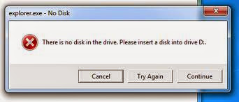 please insert a disk error
