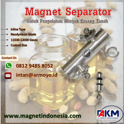 magnet separator type inline 11500-12000 gauss