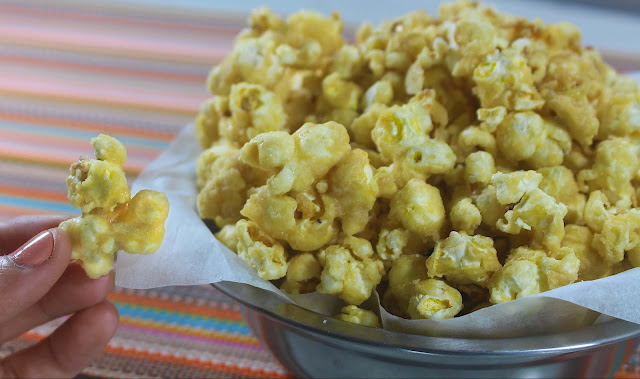 This is how to make Homemade Caramel Popcorn.