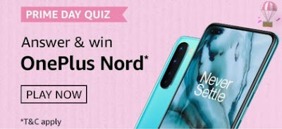 Amazon Prime Day Oneplus Nord Quiz Answers