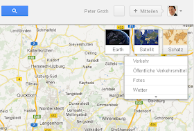 Screenshot Googel-Maps mit Schaltfläche Schatz