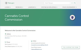 MA Cannabis Control Commission webpage