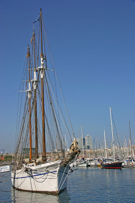 A Tall Ship in Port Vell, Barcelona