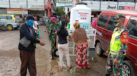 Kodim 0410/KBL Bersama Gugus Tugas Covid-19 Kota Bandarlampung Melakukan Operasi Penegakan Disiplin Protokol Kesehatan di Pusat Perbelanjaan