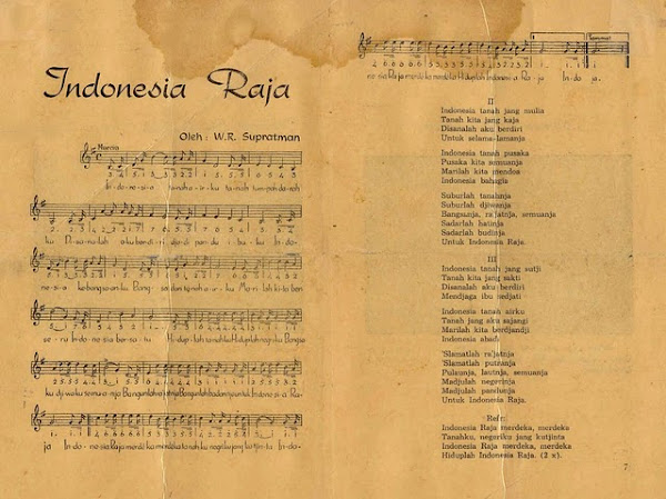 Lirik Asli Lagu Indonesia Raya