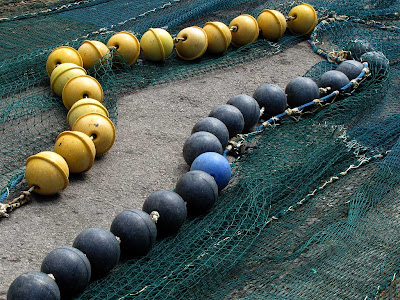 buoys and fishing nets