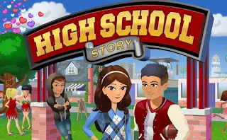 Screenshots of the High School Story for Android tablet, phone.