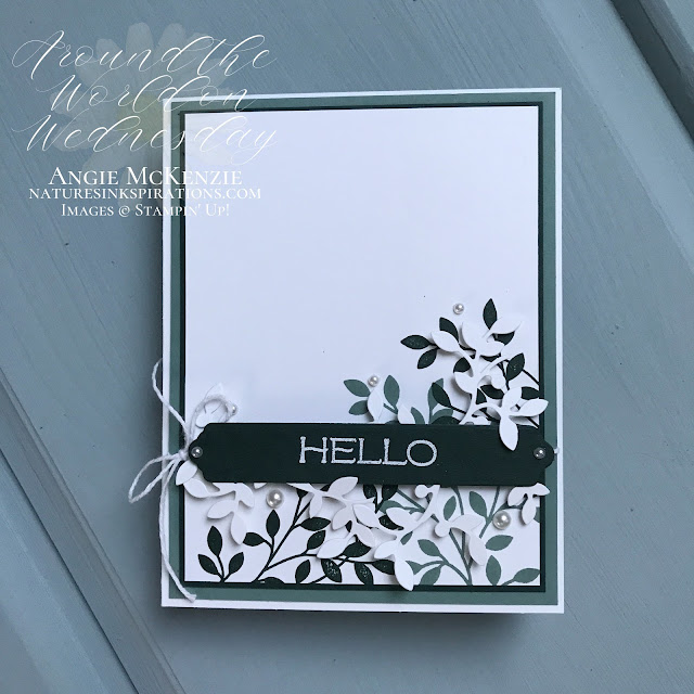 By Angie McKenzie for Around the World on Wednesday Blog Hop; Click READ or VISIT to go to my blog for details! Featuring the retiring Vine Design Bundle in the January-June 2021 Mini Catalog by Stampin' Up!®; #stepitupcards #stamping #aroundtheworldonwednesdaybloghop #awowbloghop #vinedesignbundle #vinedesignstampset #floweringvinedies #naturesinkspirations #diystationery #diycrafts  #makingotherssmileonecreationatatime #diecutting #cardtechniques #stampinup #handmadecards #stampincutandembossmachine #stampinupcolorcoordination #simplestamping #fussycutting #papercrafts