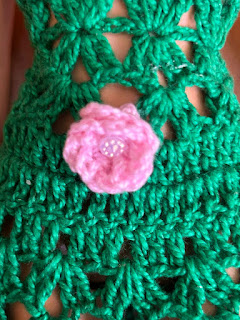 DIY Vestido Fácil Com Flores Parte 1 Para Barbie Crochê Passo a Passo Com Pecunia Milliom 6