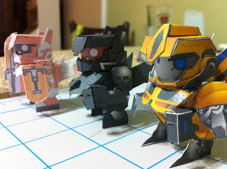 Phantom Capsule Bumblebee Paper Toy