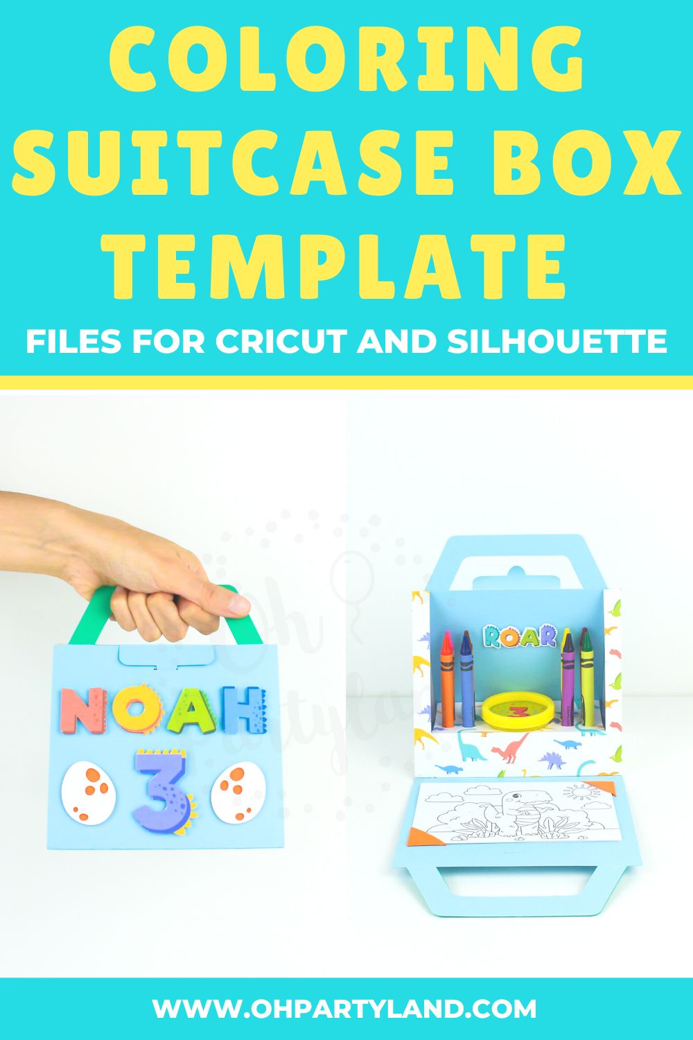 coloring suitcase box template