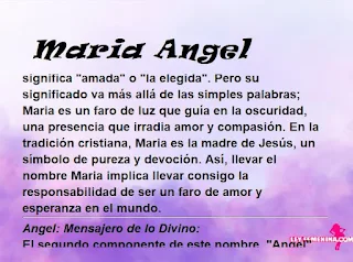 ▷ Significado del nombre Maria Angel