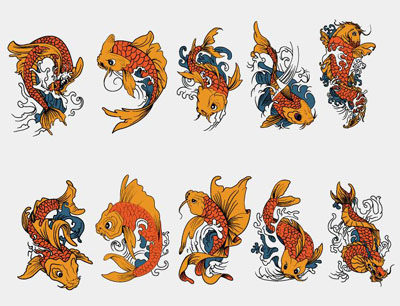 hot koi fish tattoo design