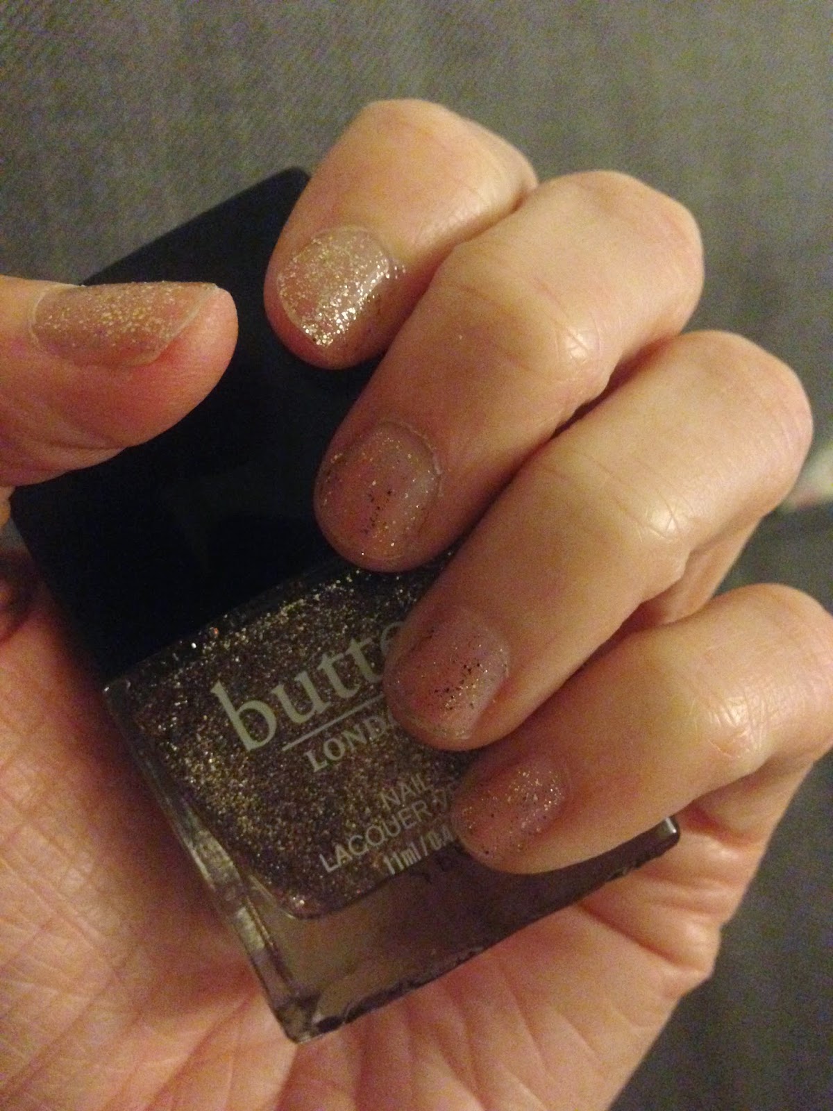 butter london glitter nail polish gold