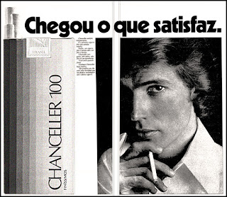 propaganda cigarros Chanceller - 1977; 1977. propaganda cigarros anos 70.  propaganda anos 70; história decada de 70; reclame anos 70.  Brazil in the 70s; Oswaldo Hernandez;