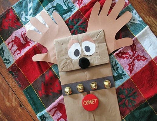 Bolsas de papel marrón para Navidad
