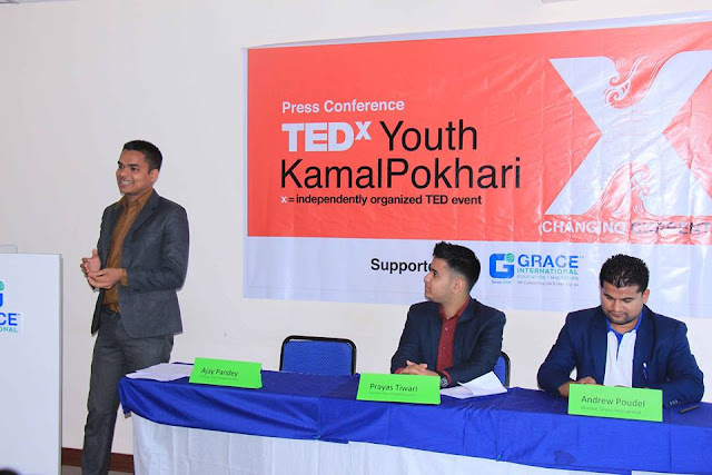 Ajay Pandey, Co-Organizer of TEDxYouth@KamalPokhari speaking about event.