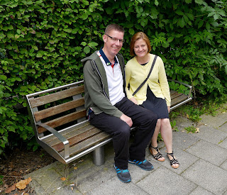 Richard and Emily Gottfried having a nice sit down on a bench in Stockport. Photo by Leland Carlson