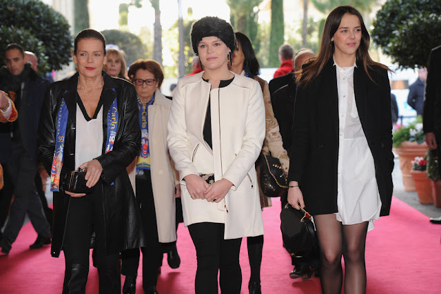 Princess Stephanie of Monaco and her daughters Camille Gotlieb and Pauline Ducruet attend the 39th International Monte-Carlo Circus Festival