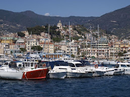 The harbour at the Liguria seaside resort of Sanremo, home of the Sanremo Festival