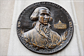 Placa Señalando el Lugar de Nacimiento de Charles Bulfinch en Boston