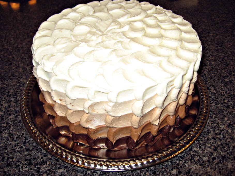Chocolate Ombre cake: agoodtable.com