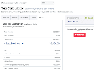 TaxAct Calculator 2018