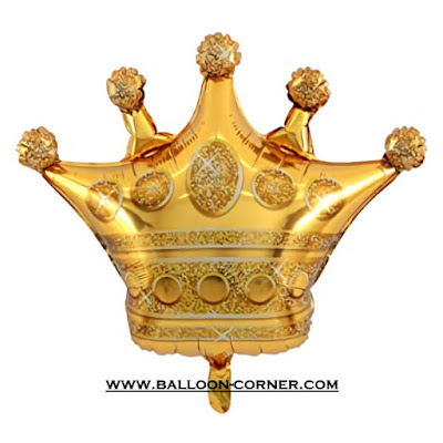 Balon Foil Mahkota Emas / Gold Crown