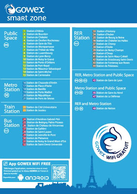 La Liste des stations du wifi gratuit à Paris