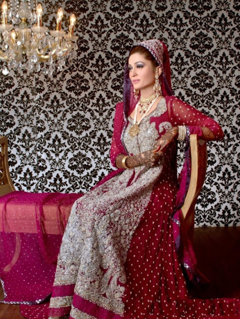 Latest bridal wedding dresses 2016 in Pakistan