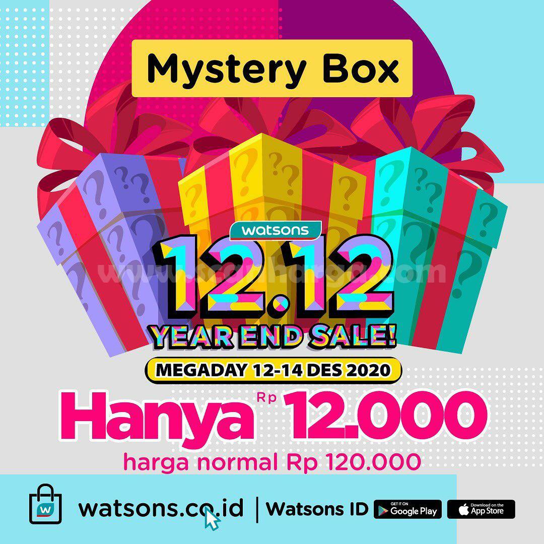 Watsons Promo Mega Day 12.12 Year End Sale – Mystery Box hanya Rp 12.000