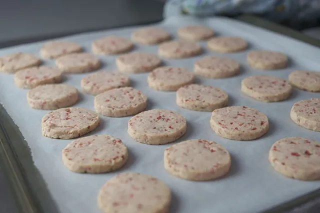 Baked shortbread cookies.