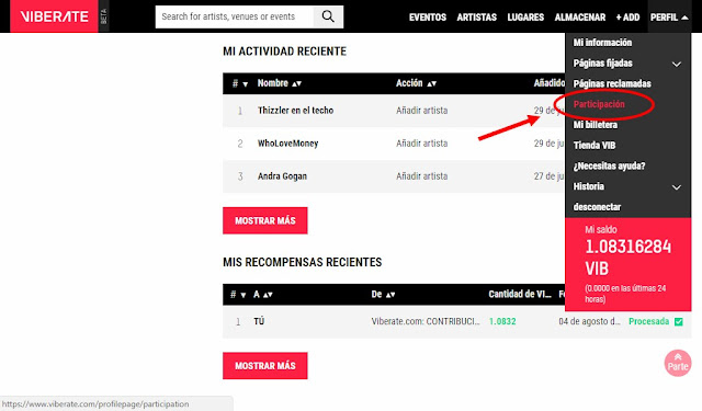 Ver participación en Viberate.