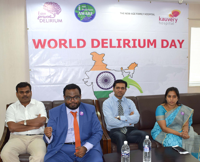  Dr. M. Lakshmipathy Ramesh, Senior Geriatric Consultant, Dr. M. Santhana Krishnan, Senior Consultant in Old Age Psychiatry from Tees Esk Wear Valleys, NHS Foundation Trust, UK,  Dr. G. Balamurali, Consultant Spine and Neurosurgeon and Dr. Yamini Kannappan, Consultant Psychiatrist, Kauvery Hospital.