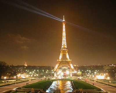 Paris France Eiffel tower photo at night