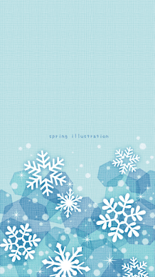 【snow crystal】冬のおしゃれでシンプルかわいいイラストスマホ壁紙/ホーム画面/ロック画面