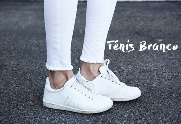 looks com tênis branco