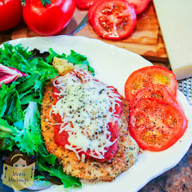 Baked Chicken Parmesan full plate @ menumusings.com