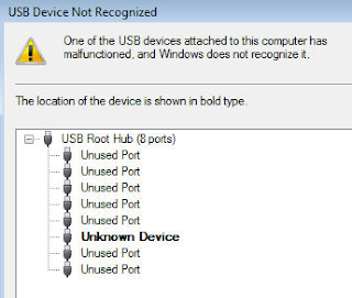 unknown usb device error