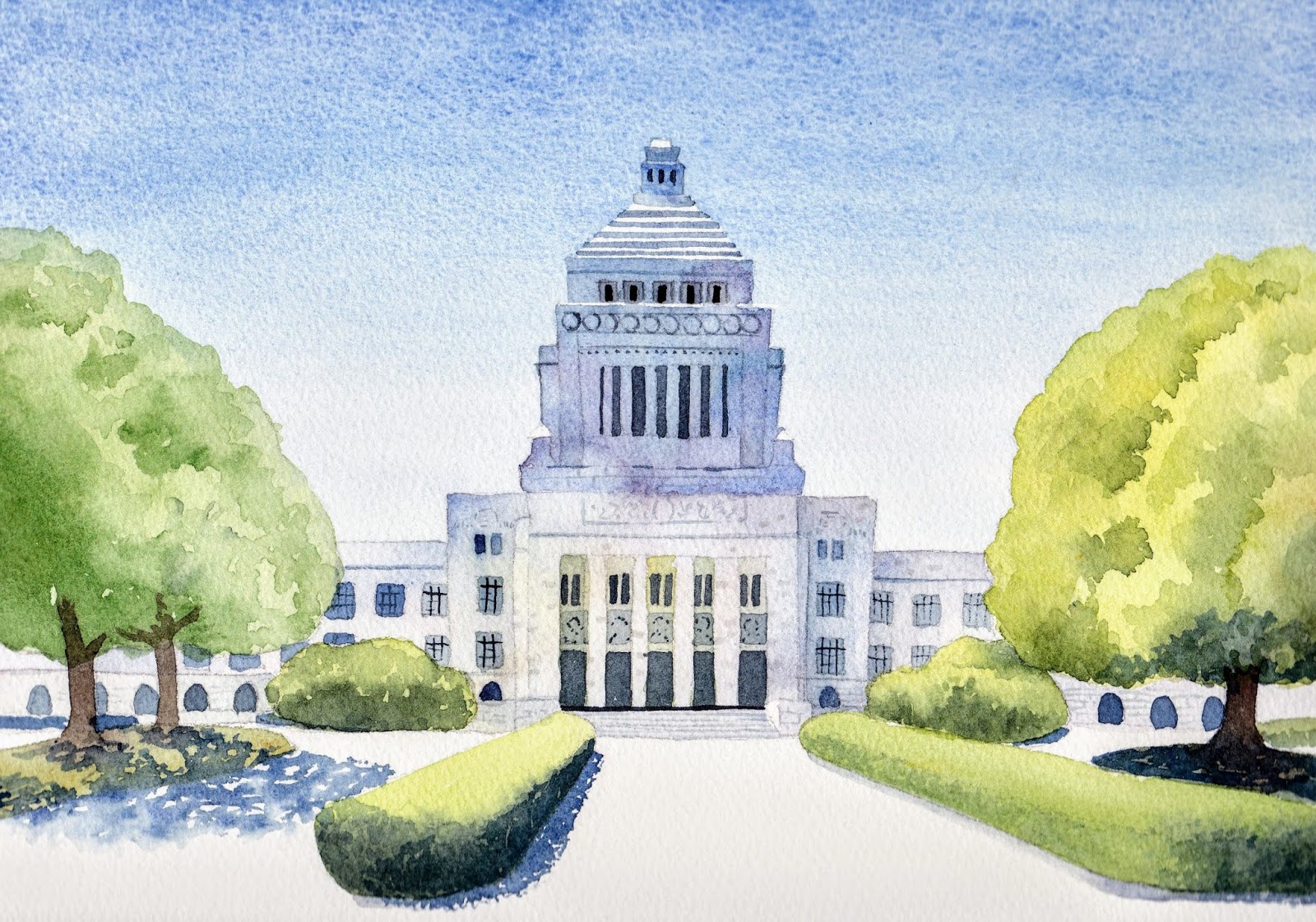 Watercolor Palette水彩パレット 国会議事堂