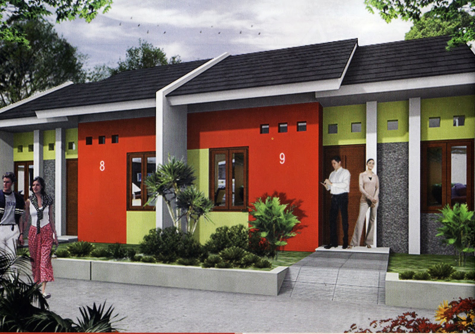 Gambar Rumah Minimalis Warna Merah