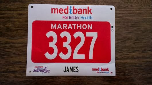 Melbourne Marathon race number