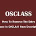 [Resolved] OSCLASS Posted Item Description Has Too Many Unwanted Blank Spaces