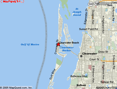 Map Clearwater Beach Florida 2018