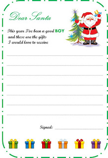 dear santa letters - free printable