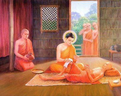 Buddha Quotes Online: Lord Buddha Helping the Patient in 