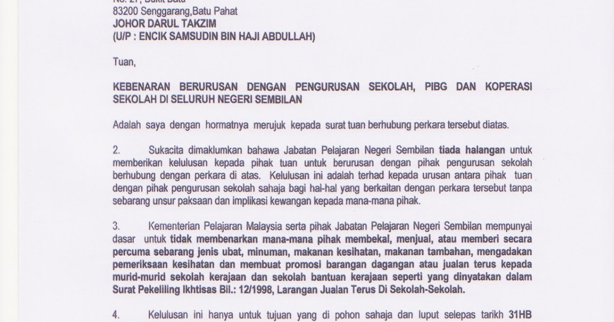 Surat Panggilan Mesyuarat Projek