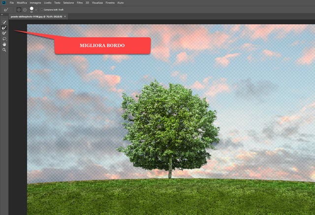 pennello migliora bordo di photoshop