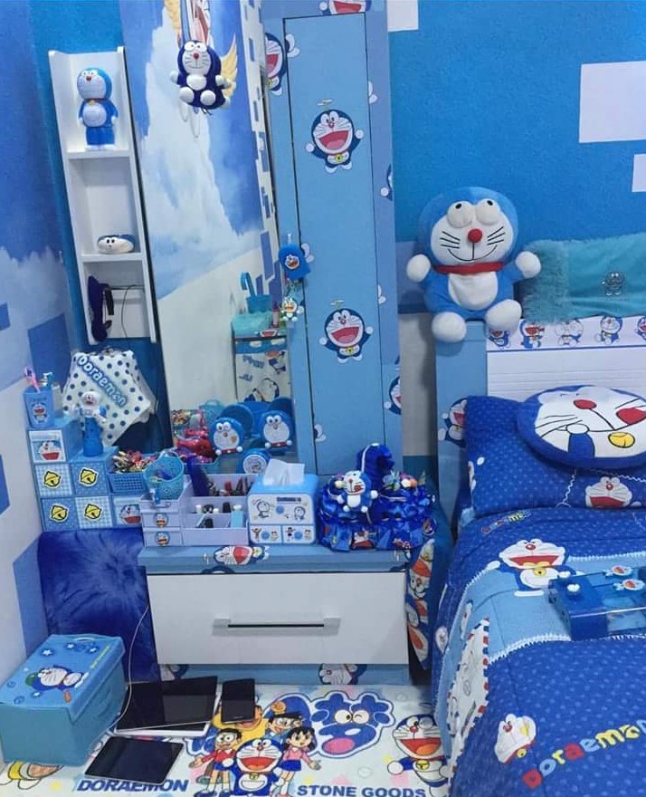 32 Desain Kamar  Tidur Doraemon  yang Ceria dan Lucu untuk 