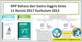 RPP Bahasa dan Sastra Inggris Kelas 11 Revsisi 2017 Kurikulum 2013